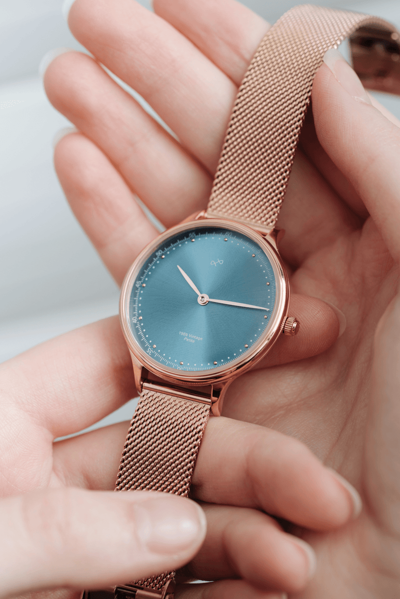 1969 Petite, Rose Gold / Blue Sunray