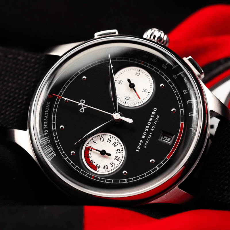 1899 Rossonero Chronograph, Steel / Black