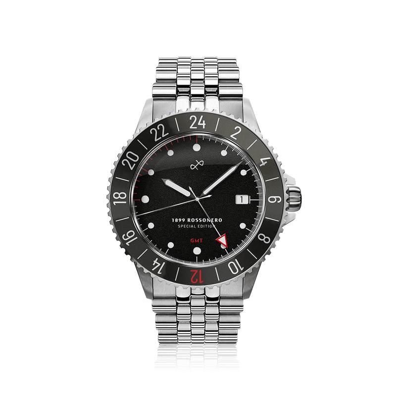 1899 Rossonero GMT, Steel / Black