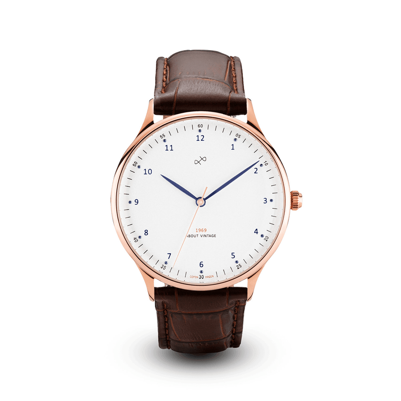 1969 Vintage, Rose Gold / White – 36mm